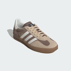 adidas Gazelle Indoor Shoes - Brown | Free Shipping with adiClub | adidas US Gazelle Adidas, Adidas Gazelle Indoor, Long Tee Shirts, Adidas Originals Gazelle, Indoor Shoes, Duffel Bag Backpack, Cloud White, Clarks Originals, Long Sleeve Tee Shirts