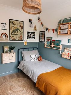 #homedecor #roomdecor #roominspo #roomidea Four Year Old Boy Room, Toddler Big Boy Room Ideas, Boys Toddler Room Ideas, Little Boys Dinosaur Bedroom, Big Boys Room Ideas, Dino Boys Room, Little Boy Dinosaur Room, Scandi Boys Bedroom, Dinosaur Bedroom Toddler