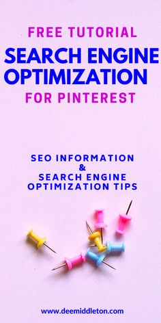 the front cover of a search engine optimizer for pinterest, with several pins sticking out of it