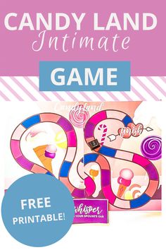 a candy land game with the text free printable