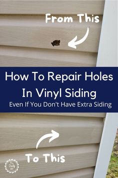 how to repair holes in vinyl siding even if you don't have extra siding