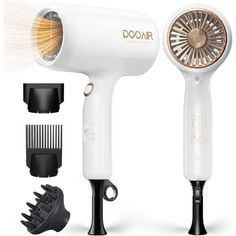 Strong Airflow Dry Fast Without Hurt Hairour Hair Dryer Engine Speed Is 20,000 Rpm, Airflow Is 3.2m/Min, Air Volume Is Up To 27.3m/S, Noise Is Only 80 Db.This Hair Dryer Has 1875w Of Power To Dry Your Hair In Just 5 Minutes. The Dc Motor Optimizes Airflow And Reduces Dispersion For Peak Performance While Locking In Moisture For Healthy, Hydrated Hair.(When Using Accessories, You Need To Press Down Hard To Prevent The Accessories From Falling Off) Negative Ion Technology For Smooth Hairthis Profe Blow Dryer With Comb, Blow Dryer Diffuser, Hair Blow Dryer, Travel Hair Dryer, Hair Gloss, Ionic Hair Dryer, Professional Hair Dryer, Hydrate Hair, Blow Dryer