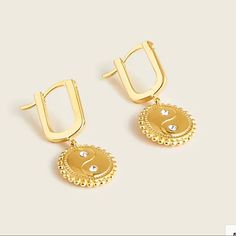 New With Tags. J.Crew Demi-Fine 14k Gold-Plated Yin-Yang Earrings Perfect Gift For A Loved One - You Are The Yin To My Yang - Sisters, Best Friends, Lovers. New From Our Demi-Fine Jewelry Collection (A New Generation Of Heirloom Pieces): These Cool Yin-Yang Earrings (The Dots Are Flowers) Are Made From 14k Gold-Plated Sterling Silver. Gold-Plated Sterling Silver, Cubic Zirconia Crystals. Import. Yin To My Yang, Sisters Best Friends, Formal Earrings, Freshwater Pearl Drop Earrings, Crystal Chandelier Earrings, Link Earrings, Tassel Drop Earrings, J Crew Jewelry, Demi Fine Jewelry