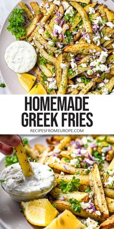 this homemade greek fries recipe is so good and easy to make it's the perfect side dish for any meal