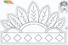 an image of a paper cut out of a planter with leaves and flowers on it