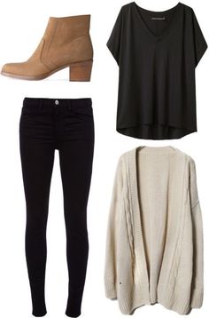 Suede Booties Outfit, Winter Outfits For School, Booties Outfit, Black Tees, Cozy Fall Outfits, Peplum Tops, Essentials List, Clothes And Shoes, Bag Essentials