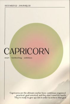 the back cover of capricorn