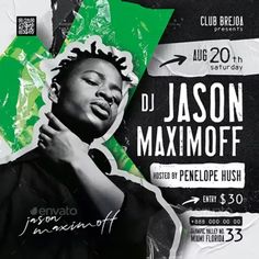 the flyer for dj jason maximumoff's upcoming show, featuring an image of a man