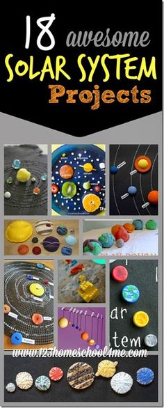 18 solar system projects for kids - These are such creative science projects for kids of all ages to explore planets, space, the sun and more! Solar System Project, Solar System Projects For Kids, Solar System Projects, Space Activities, Earth And Space Science, Space Projects, Homeschool Classroom