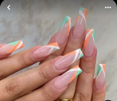 March Nail Designs, Fresh Nail Designs, March Nail, Fresh Nail, Nail Decals Diy, Coral Nails, Pointed Nails, Vibrant Nails, Seasonal Nails