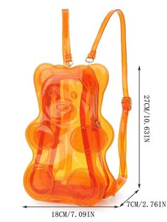 Cute Transparent Jelly PVC Bear Shape Shoulder Bag Mini Backpack Crossbody Bag For Women Fashion Girls Purses And Handbags Bear Shape, Girls Purse, Novelty Bags, Willy Wonka, Candy Land, Cute Bags, Bird In Bag, Kids Beachwear, Mini Backpack