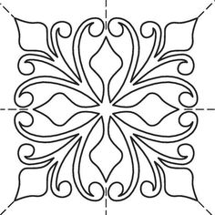 the pattern for building ferns block is shown in black and white, with an intricate design on