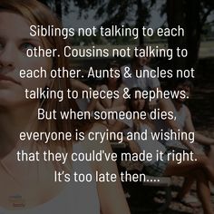 a woman holding a baseball bat in front of her face with the caption saying siblings not talking to each other