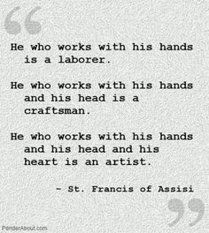 a poem written in black and white with the words he who works with his hands is a laborer