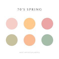 the cover of 70's spring by mint mountain media, featuring pastel circles