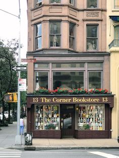 the corner bookstore is located in an old building