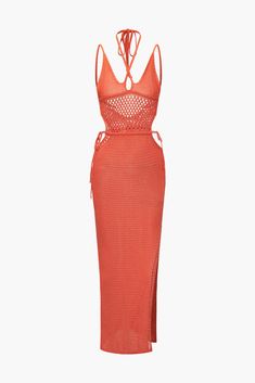 Y2k Aesthetic Fashion, Halter Maxi Dress, Halter Maxi, Halter Maxi Dresses, Dresses Backless, Slim Dresses, Open Knit, Dress Cuts, Knit Fashion