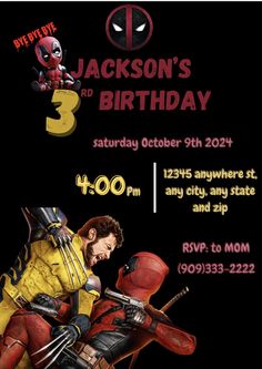 an image of a deadpool birthday party