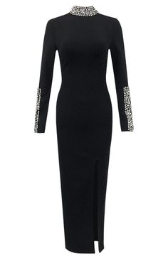 September Outfits, Dresses Hoco, Long Sleeve Bandage Dress, Beautiful Midi Dresses, Celebrity Inspired Dresses, Black Mock Neck, Dresses Fall, Little Black Dresses, Purple Midi Dress