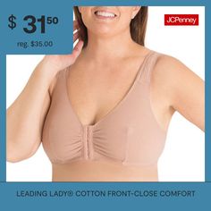 A soft, breathable front-closure cotton bra that keeps you comfy whether it's day or night. Sleep comfortably, knowing that you can attend to baby quickly in this front-closure sleep bra perfect for nursing.Soft, Breathable Cotton Is Perfect For Sleep And LoungeLightly Cushioned Shoulder Straps Provide Support And ComfortHook-and-Eye Front Closure Makes Dressing EasyLeotard Back Adds To Comfort And Gentle SupportVersatile Cup SizingBra Type: Unlined, Sleep, WirelessFeatures: Breathable, Padded,… Cotton Nursing Bra, Cotton Bra, Sleep Bra, Cotton Bras, Night Sleep, Nursing Bra, Full Figured, Sleep Comfortably, Shoulder Straps