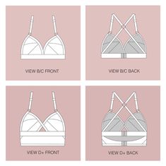 Ascension Soft Bra - Downloadable PDF Sewing Pattern – Sophie Hines Bra Sewing Pattern, Bralette Pattern, Diy Bra, Bra Sewing, Bra Hooks, Sewing Lingerie, Lingerie Top, Bra Pattern, Top Bra