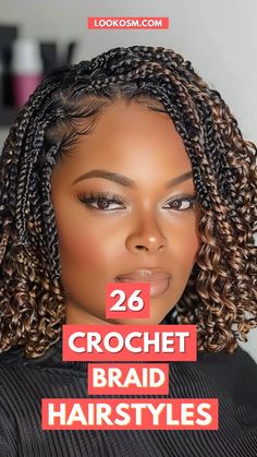 26 Crochet Braid Hairstyles for All Seasons Braids For Natural Hair Protective, Black Hairstyles For Cruise, Crocheted Hair Styles For Black Women, Crochet Braid Styles Braids, Crochet Braids Short Hairstyles, Crochet Braiding Hairstyles, Protective Styles For Natural Hair Crochet, Hair For Cruise, Beach Curl Crochet Braids Hairstyles