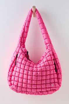 FP Movement Quilted Carryall Bubblegum Color, Beaded Pouch, Xmas Wishlist, Girl Material, Free People Bags, Slouchy Bag, Wishlist 2024, Carryall Tote, Leather Sling Bag