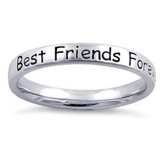 Sterling Silver "Best Friends Forever" Ring Bf Stuff, Bff Rings, Forever Ring, Best Friend Rings, Rings Dainty, Forever Rings, Friend Rings, Rose Gold Plated Ring, Infinity Pendant