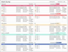 monthly bill tracker excel budget spreadsheet Dump Journal, 2024 Planning, Weekly Schedule Planner, Free Printables Organization, Organization Bullet Journal, Dump Ideas