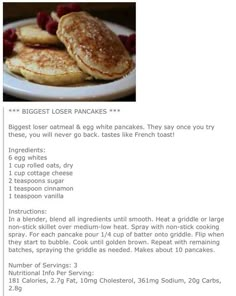 the recipe for pancakes is shown in this image