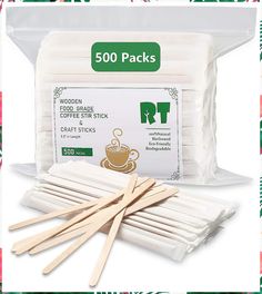 RT Wooden coffee stirrer natural birch can be used for tea hot drinks and cold drinks the stirrer sticks are individually wra Birch Craft, Small Plastic Containers, Wooden Food, Wooden Cutlery, Healthy Lunchbox, Craft Stick Crafts