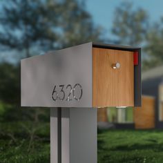 a mailbox with the number 350 on it