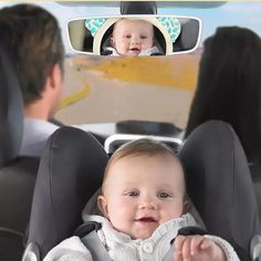 a baby sitting in a car seat with the caption ebay