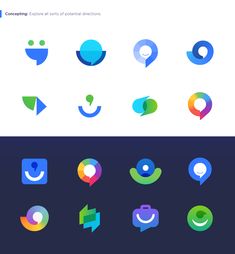 the icons are designed to look like they have different shapes