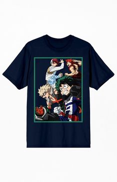 Online Only! Elevate your anime style with the My Hero Academia T-Shirt, showcasing a classic crew neckline, short sleeves, and a standard fit for optimal comfort. The front proudly displays graphics from your favorite anime series, making it a must-have for fans who want to wear their passion with pride.


	Crew neckline
	Short sleeves
	Standard fit
	Front graphic
	100% Cotton
	Machine washable Pacsun Mens, My Mobile Number, Top Graphic Tees, My Hero, Anime Style, Pacsun, Hero Academia, My Hero Academia, Crew Neckline