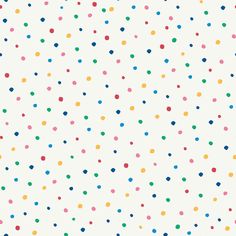 multicolored dots on white background for wallpaper or backdrop design, seamless