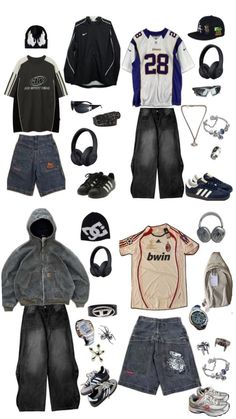 Y2k Outfits Men, Baggy Outfit Ideas, Street Style Outfits Casual, Guys Fashion Casual, Recipe Aesthetic, Baggy Clothes, Street Style Outfits Men, Street Fashion Men Streetwear, Outfit Inspo Casual