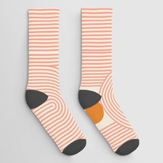 Our socks help you express your personality all the way down to your toes. The seamless design and unique printing process means your favorite design will appear in vivid color without any base color peeking through. Plus, they are made from a soft cotton/poly blend for stretch and comfort--one size fits most. Available in one, two or three pair sets.  Keywords: Product, Rectangle, Textile, Orange, Sleeve, Font, Material property, Tree, Symmetry, Magenta, Pattern, Circle, Balloon, Peach, Graphic Peach Graphic, Magenta Pattern, Vivid Color, Properties Of Materials, Base Colour, Electric Blue, Printing Process, Line Art, Vivid Colors