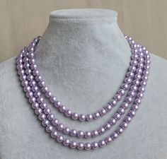 I make the necklace to use 8 mm lilac glass pearls.The necklace length is select .IT is good necklace for your great wedding. I can make different type necklace to your requirements,Please feel free to contact me if you have any question. Thank you so much. . matching earrings: https://www.etsy.com/shop/glasspearlstore/search?search_query=lilac+earring&order=date_desc&view_type=list&ref=shop_search mathing bracelet: https://www.etsy.com/shop/glasspearlstore/search?search_query=lilac+ Pale Purple Necklace, Cheap Beaded Lavender Necklaces, Lavender Round Beads Jewelry For Wedding, Lavender Round Beads Wedding Jewelry, Lavender Round Bead Wedding Jewelry, Elegant Lavender Pearl Necklace With Round Beads, Elegant Purple Beaded Necklace For Wedding, Good Necklace, Lilac Earrings