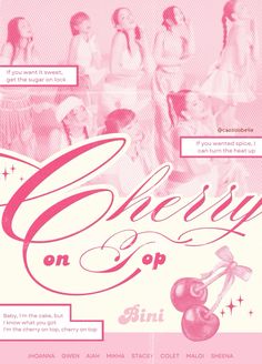 an advertisement for the event called cherry on top