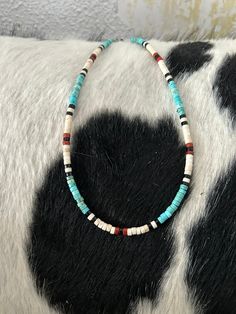 Western Clay Bead Bracelet, Western Shopping, Sead Bead Necklace, Summer Jewlery, Leather Beaded Jewelry, Country Jewelry, Equestrian Jewelry