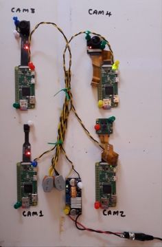 the electronic components are connected to each other