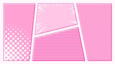 an abstract pink and white background with halftone dots in the center, as well as two rectangles on each side