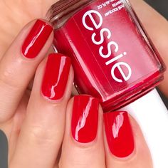 Essie Really Red, by @lovefreshpaint Essie Really Red, Nail Polish Hacks, Maroon Nails, Nail Polish Art, Nail Colours, Creative Nail Designs, Nail Stuff, Red Nail Polish, Red Nail