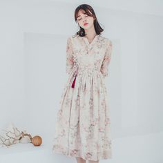 Korean Fashion Modern Hanbok Cheollick Dress 'The Day' + Overskirt Dry Cleaning Only Size(cm)    Shoulder length   sleeve length   Chest Side   the total length S                       36                           36                 44.5                110 M                      38.5                        36.5              48.5                 114 L                       40.5                        37                 53.5                 117 Modern Hanbok Dress Pattern, Korean Hanbok Modern, Modern Hanbok, Korean Hanbok, Shoulder Length, Seoul, Korean Fashion, Length Sleeve, Outfit Ideas