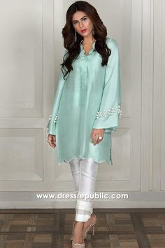 Kurti Tops Online Canada Shop Pakistani Designer Kurtis DR14521 Kurti For Jeans, Jeans Kurti, Pakistani Kurti Designs, Kurti Tops, Casual Kurti, Embroidered Kurti, Desi Wear