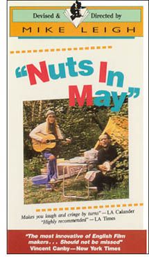 the book cover for nuts in may by mike leighth, with an image of two