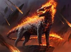 an image of a dragon with fire coming out of it's mouth and the words, magic the gathering