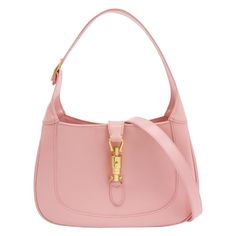 Gucci Jackie 1961 Small Leather Bag with Adjustable Strap Size Pink These are professional photos of the actual bag offered by Luxbags. The Gucci Jackie 1961 White Small bag is a modern take on an iconic design. Crafted in leather with a structured silhouette, it features a crossbody strap so you can bring your essentials wherever life takes you. Its baby blue hue is sure to add a touch of elegance to your wardrobe. CONDITION: EXCELLENT This preloved authentic bag is in excellent condition with minor signs of use throughout. Light rubbing around the corners DETAILS GUCCI Jackie 1961 Pink calfskin leather Beige suede lining Gold-tone hardware Piston lock Size Small Width: 27cm x Height: 18.5 x Depth 6cm ACCESSORY: Adjustable long shoulder strap Jackie Gucci Bag, Gucci Pink Bag, Gucci Jackie 1961, Dream Bags, Luxury Bags Collection, Gucci Purse, Small Leather Bag, Authentic Bags, Classic Flap Bag