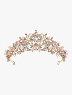 ♕ Add a magical touch to your big day by wearing this sparkling tiara. You are looking at the sensational and unique rhinestone tiara Crowns And Tiaras, Crystal Crowns, Wedding Haircut, Quinceanera Crown, Women Birthday Party, Rose Gold Tiara, Tiaras Jewellery, Crown For Women, Bridal Headwear